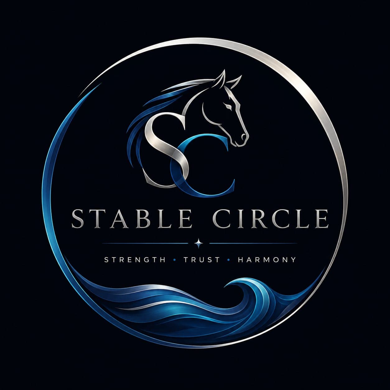 Stable Circle strength trust harmony logo